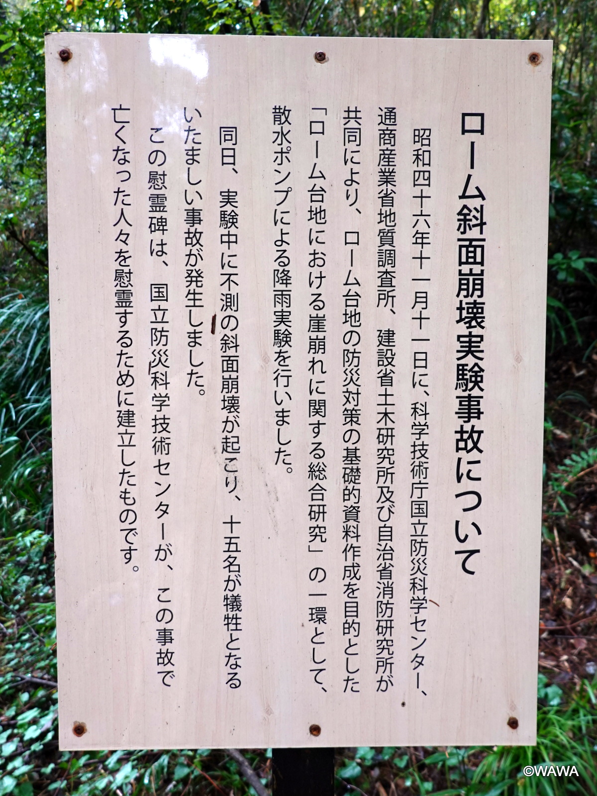 川崎 ローム 斜面 崩壊 実験 事故